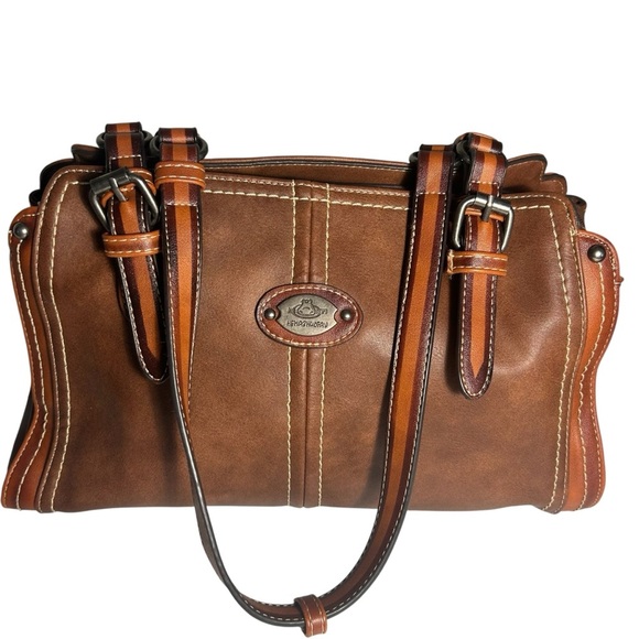 Hema Zhuofan Brown Vegan Leather Bag - Picture 1 of 14